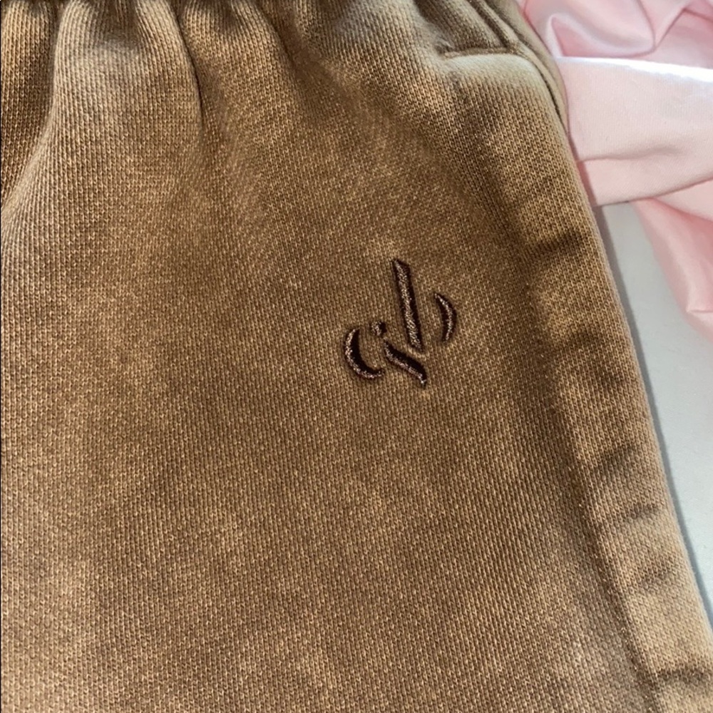 CSB mocha sweat pants with drawstring NWOT